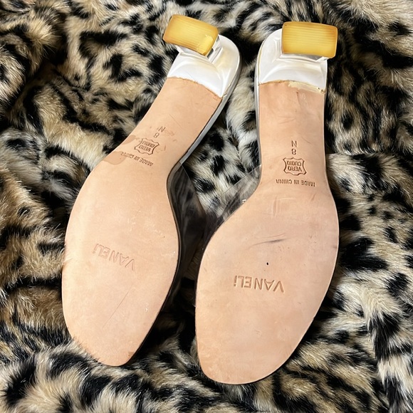 VAN ELI Clear Transparent Heels Size 8 - Picture 7 of 8